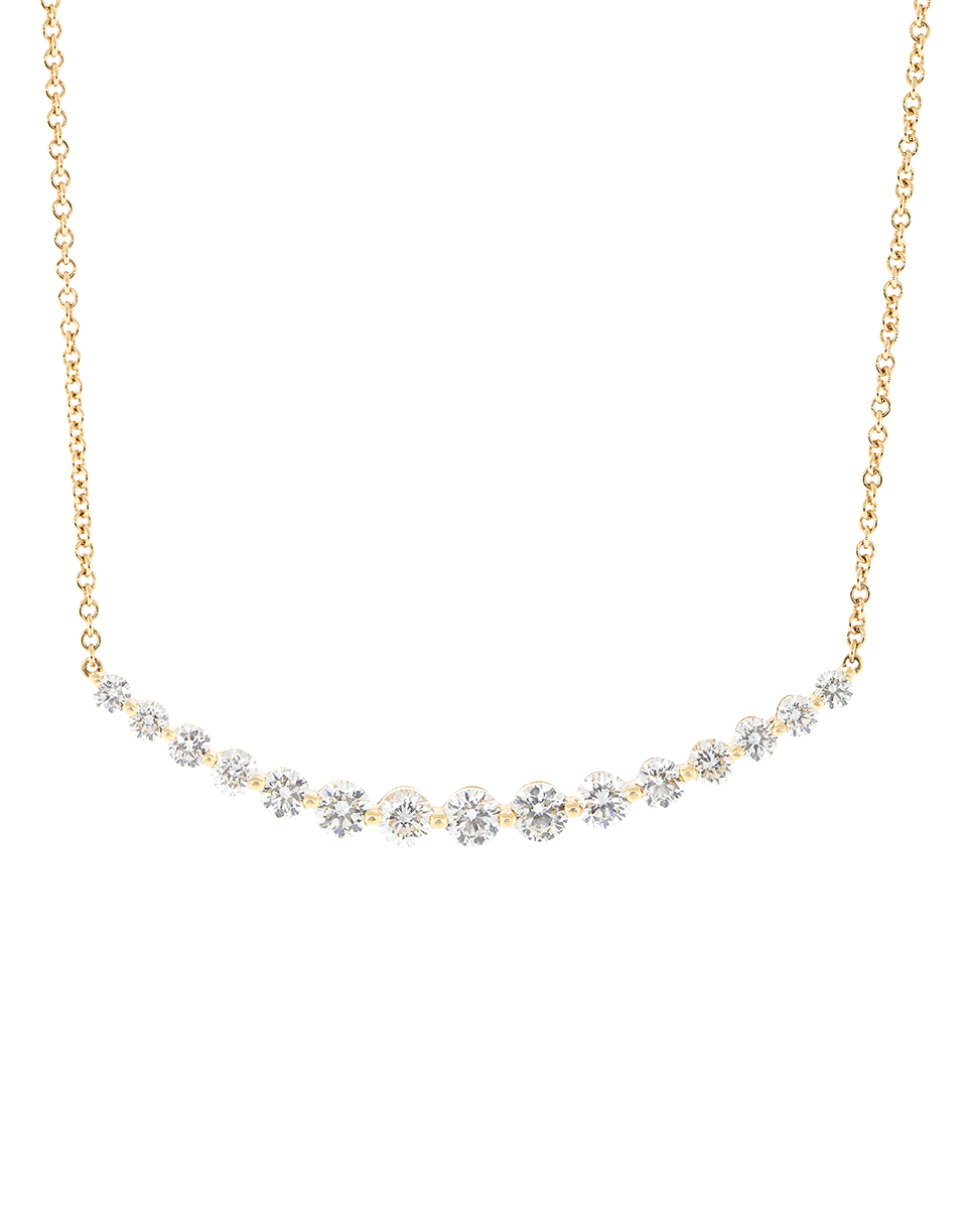 ANITA KO-Large Diamond Crescent Necklace-ROSE GOLD