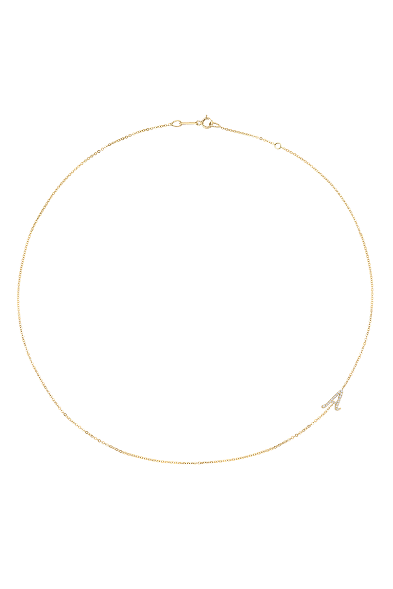 Diamond Double Sided Initial Necklace