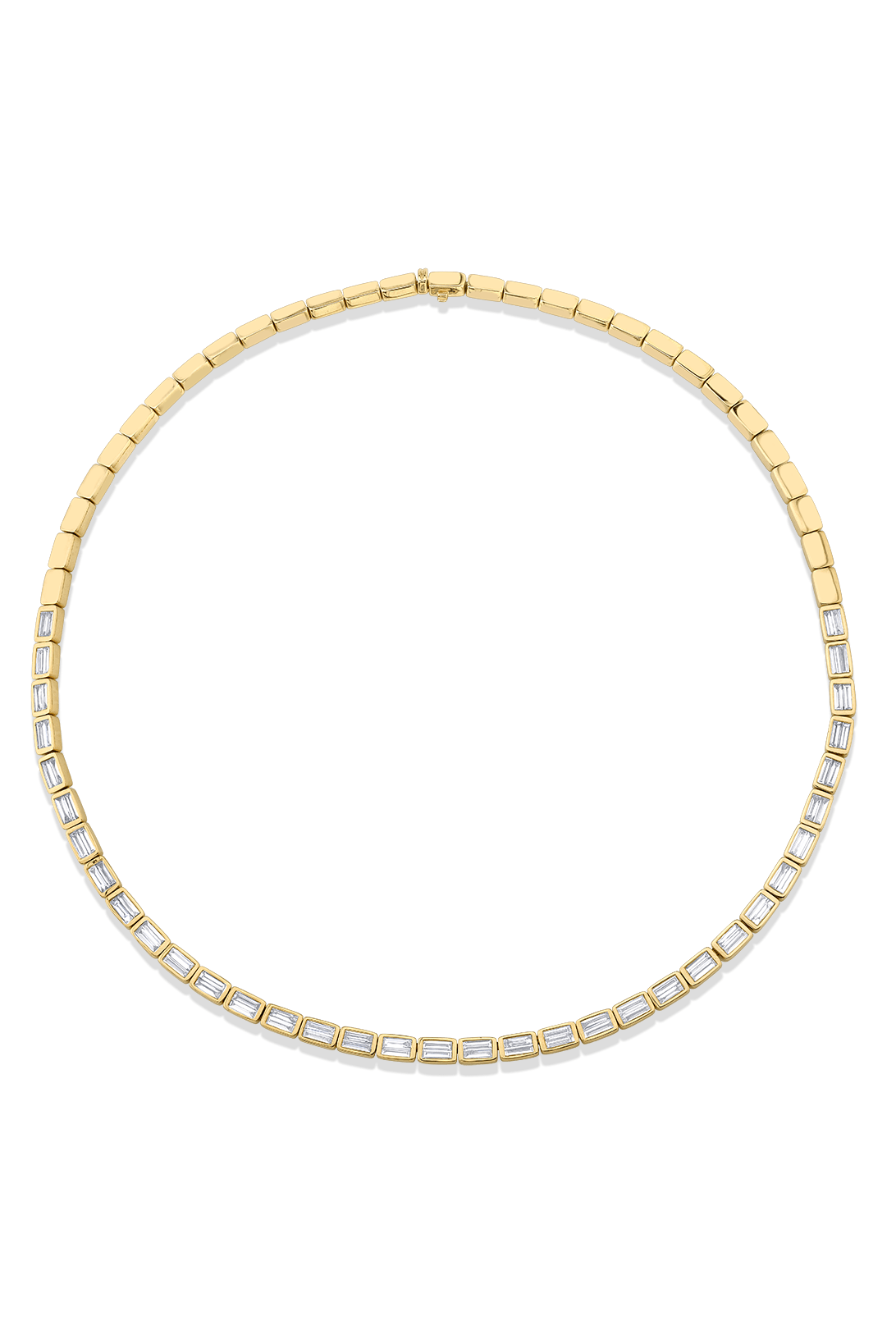 ANITA KO-Baguette Diamond Bunny Necklace-YELLOW GOLD