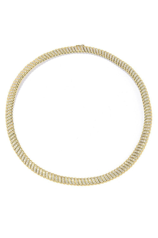 Diamond Zoe Choker Necklace-YELLOW GOLD-JEWELRYFINE JEWELNECKLACE O-ANITA KO