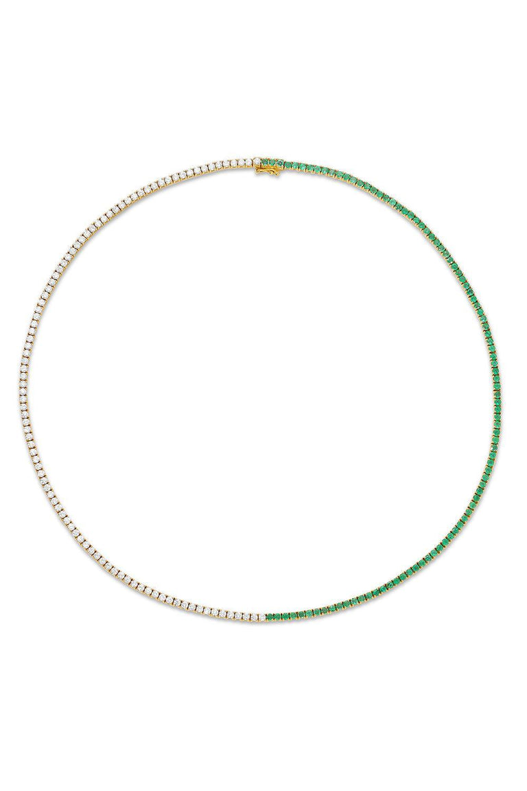 Emerald Diamond Hepburn Choker Necklace