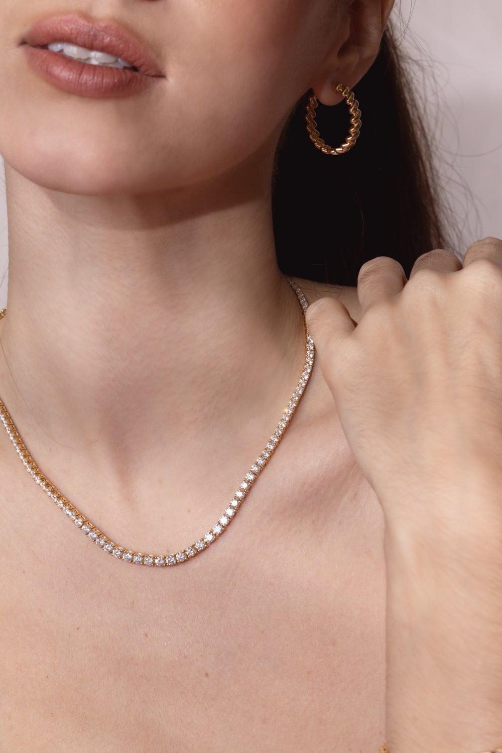 ANITA KO-Graduated Hepburn Choker Necklace-YELLOW GOLD