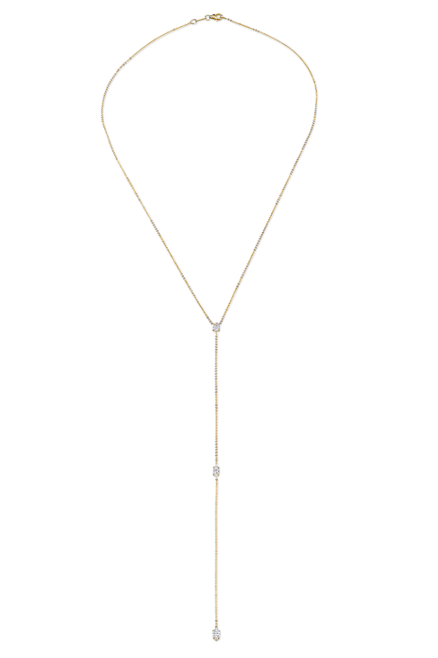 ANITA KO-Pear and Double Marquis Diamond Lariat-YELLOW GOLD