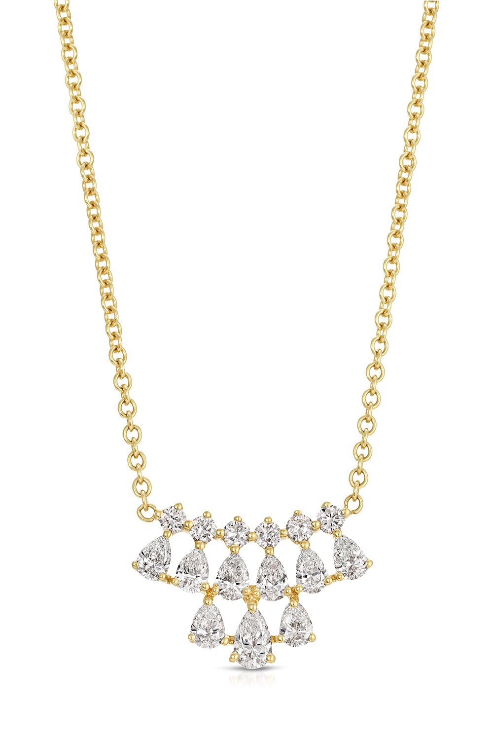 ANITA KO-Small Daphne Diamond Necklace-YELLOW GOLD