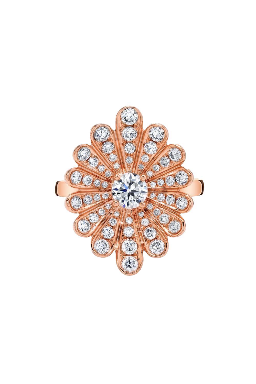 Diamond Water Lily Ring - Rose Gold-ROSE GOLD-7-JEWELRYFINE JEWELRING-ANITA KO