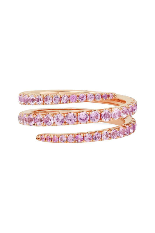Pink Sapphire Coil Ring-ROSE GOLD-7-JEWELRYFINE JEWELRING-ANITA KO