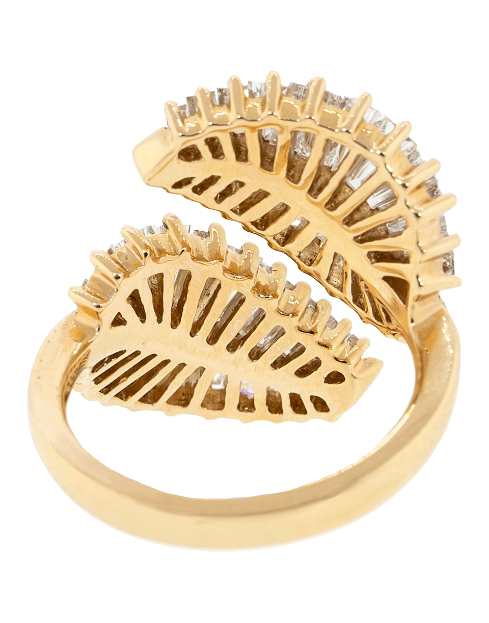ANITA KO-Diamond Baguette Palm Leaf Ring-ROSE GOLD