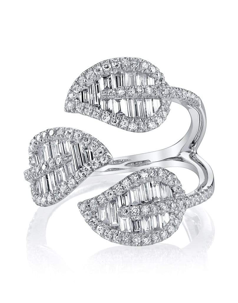 ANITA KO-Three Leaves Diamond Ring-WHITE GOLD