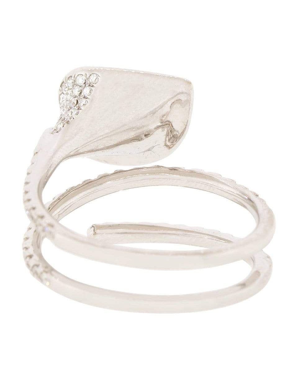 ANITA KO-Calla Lily Diamond Coil Ring-WHITE GOLD