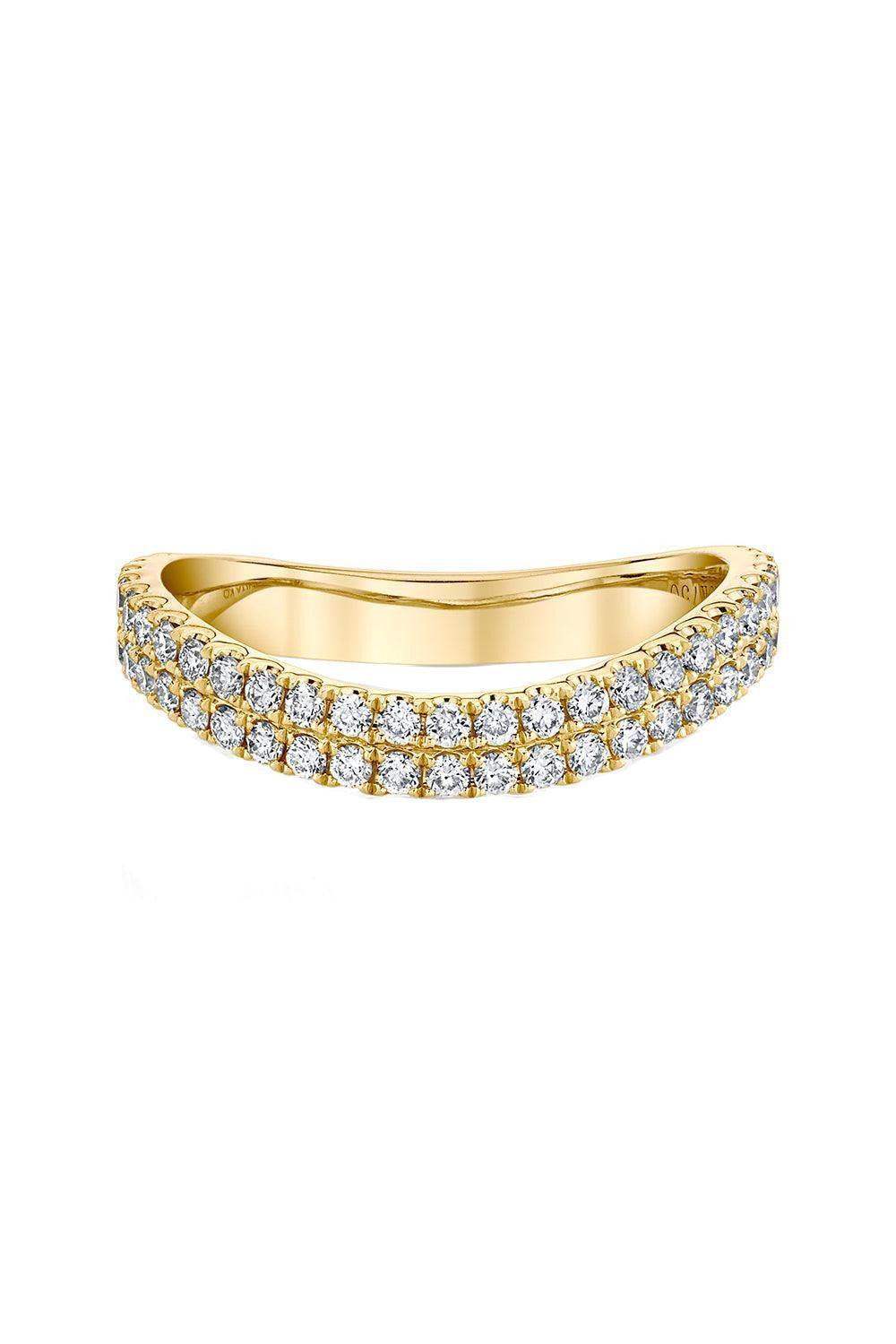 Diamond Curved Ring-YELLOW GOLD-6-JEWELRYFINE JEWELRING-ANITA KO