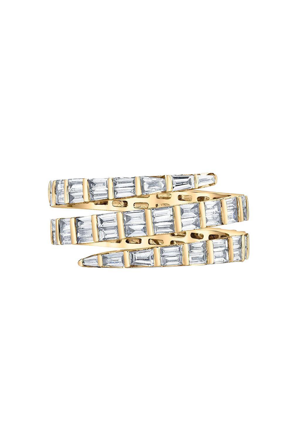 Three Row Diamond Coil Ring-YELLOW GOLD-5.5-JEWELRYFINE JEWELRING-ANITA KO