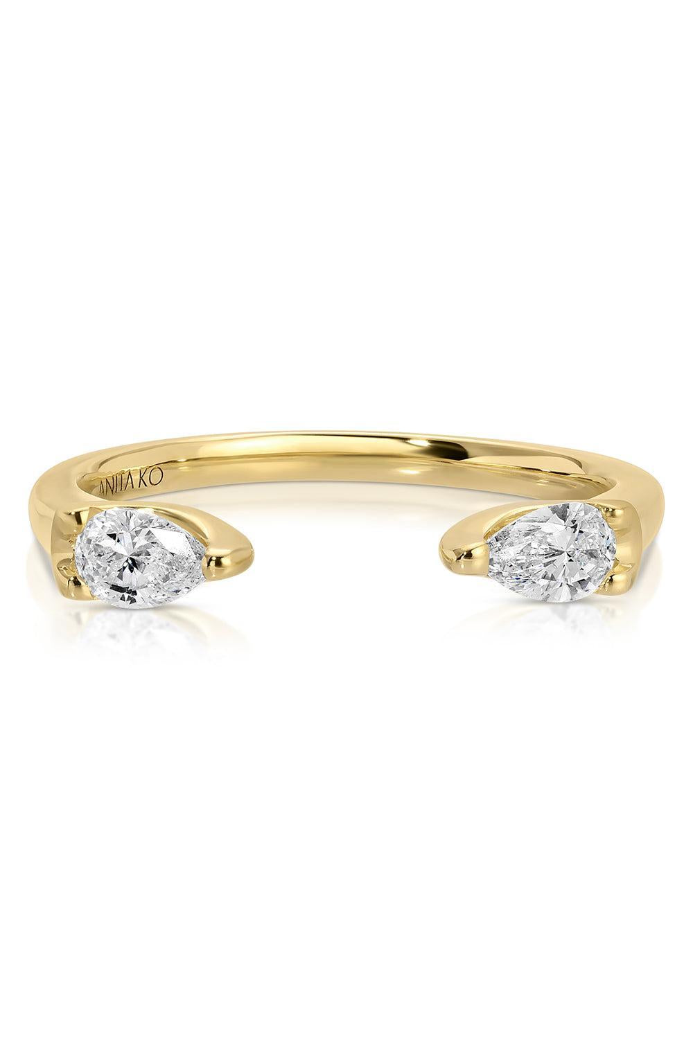 Pear Diamond Ring-YELLOW GOLD-5-JEWELRYFINE JEWELRING-ANITA KO