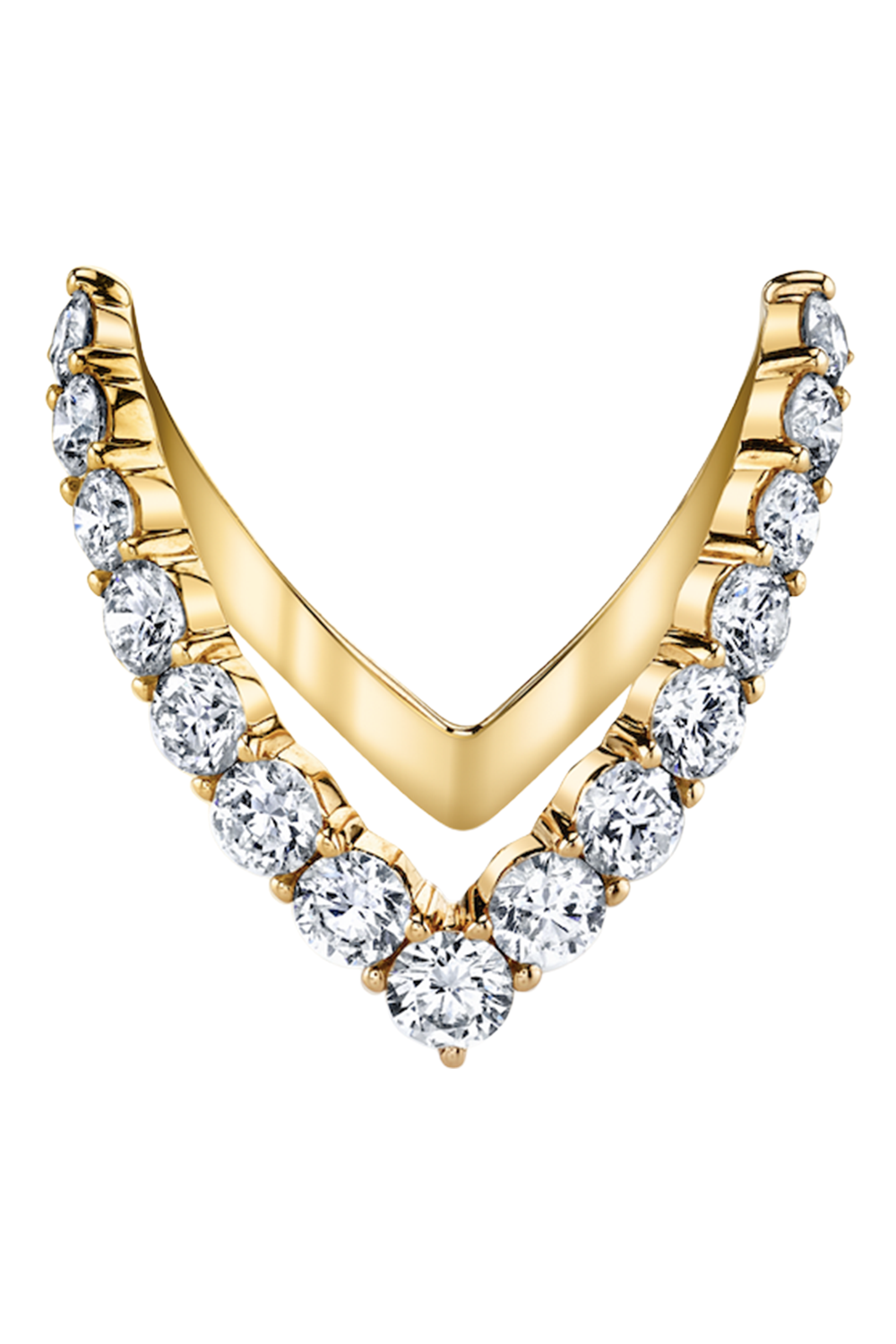 Diamond V Ring-YELLOW GOLD-6-JEWELRYFINE JEWELRING-ANITA KO