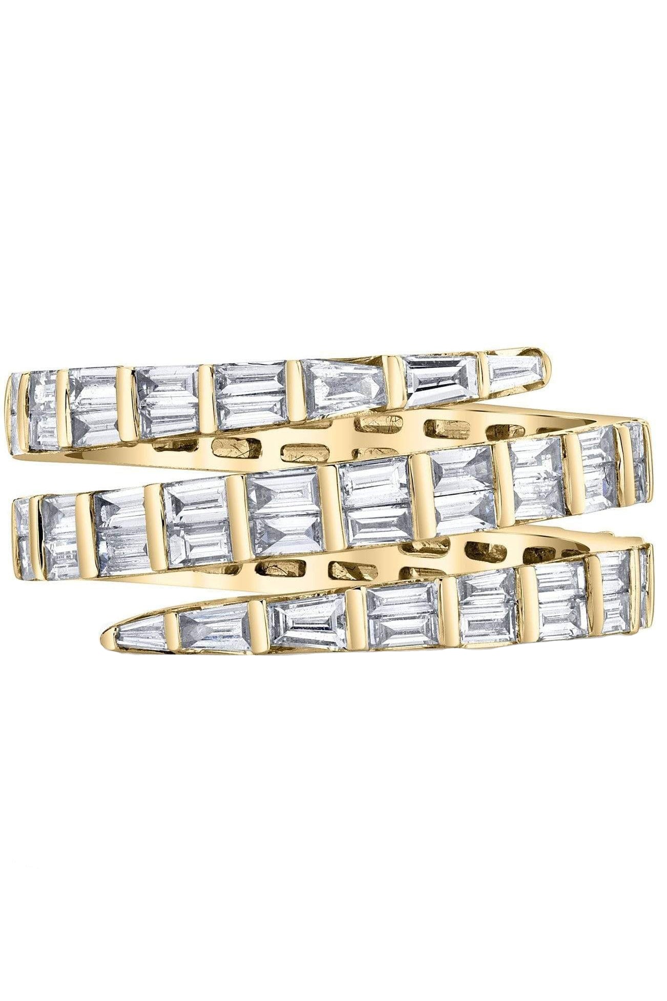 ANITA KO-Baguette Diamond Coil Ring-