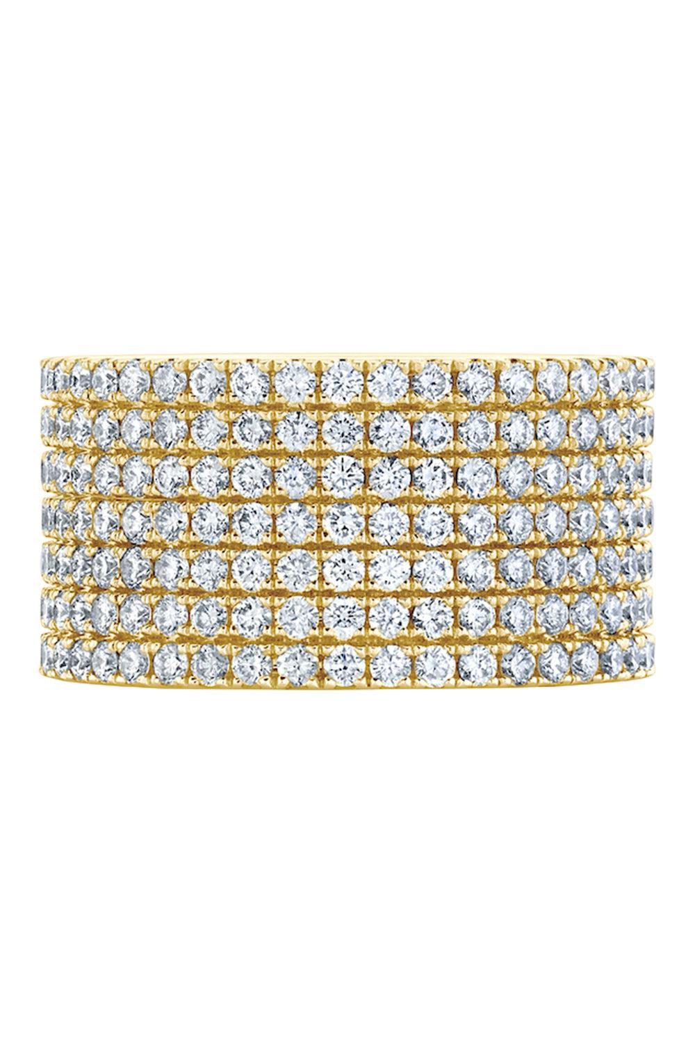 Diamond Disco Band Ring-YELLOW GOLD-6.5-JEWELRYFINE JEWELRING-ANITA KO