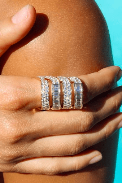 ANITA KO-Diamond Bondage Ring-YELLOW GOLD