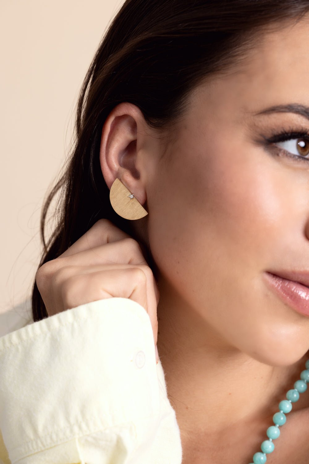 ANNA MACCIERI ROSSI-Ora Half An Hour Earrings-YELLOW GOLD