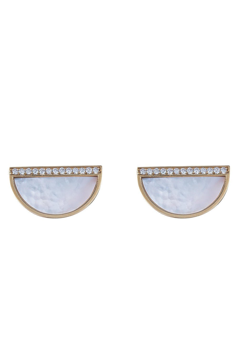 ANNA MACCIERI ROSSI-Ora Half An Hour Pearl Earrings-YELLOW GOLD