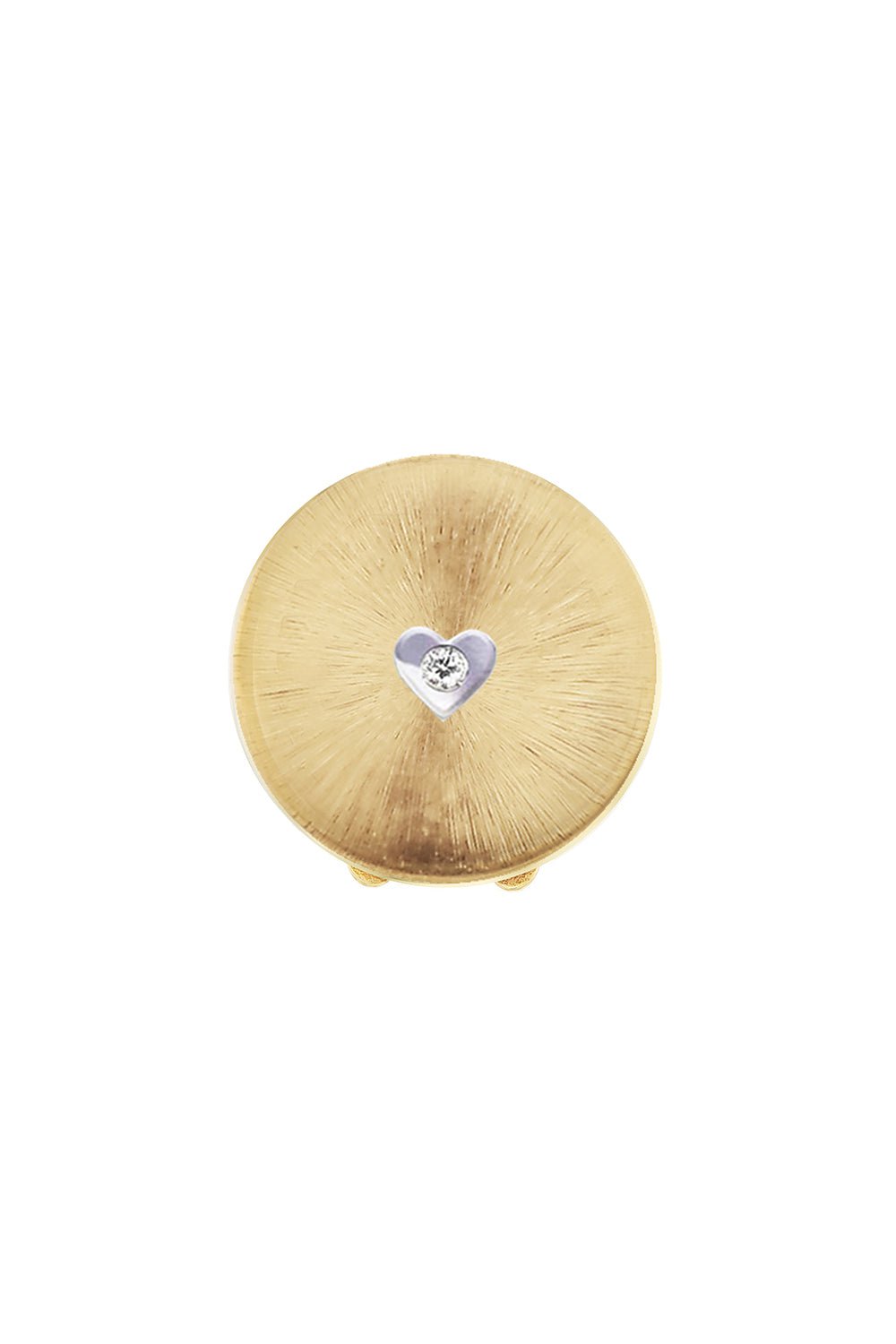 ANNA MACCIERI ROSSI-Heart Diamond Button Cover-YELLOW GOLD