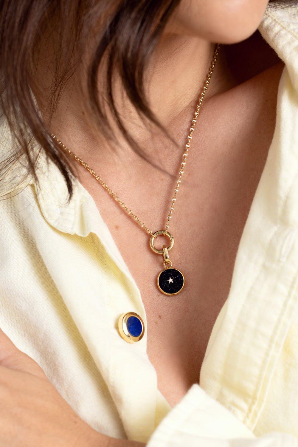 ANNA MACCIERI ROSSI-Lapis Button Cover-YELLOW GOLD
