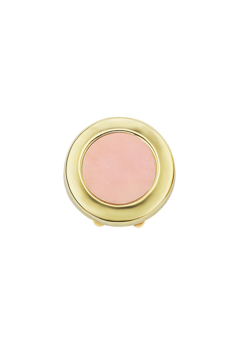 ANNA MACCIERI ROSSI-Pink Opal Button Cover-YELLOW GOLD