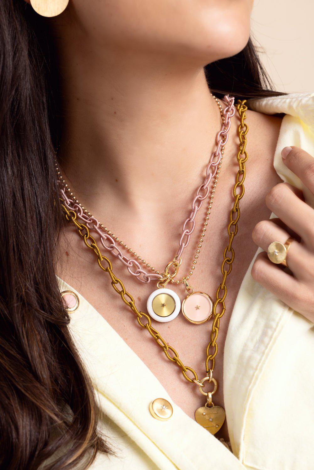 ANNA MACCIERI ROSSI-Star Button Cover-YELLOW GOLD