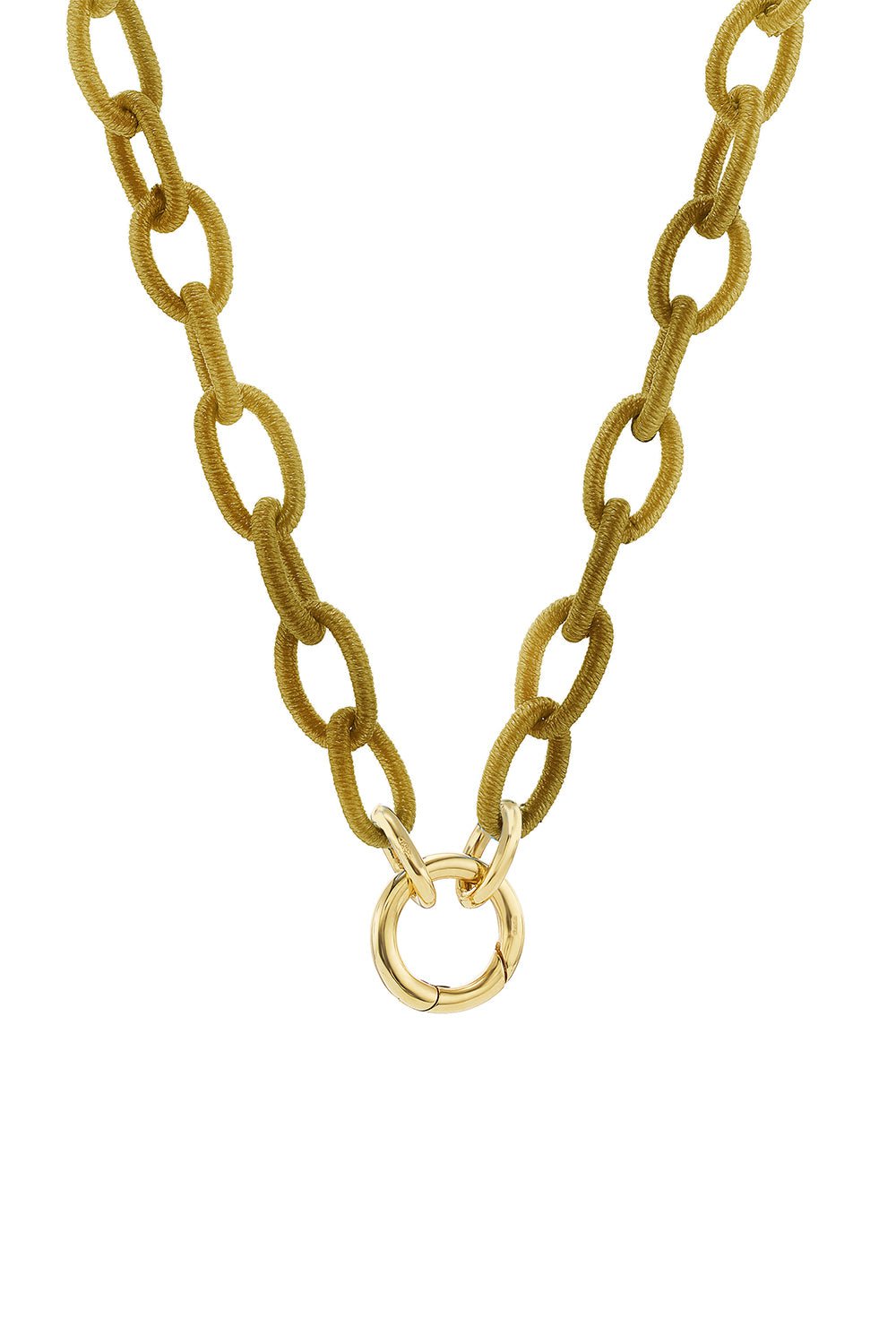 ANNA MACCIERI ROSSI-Olive Thread Link Necklace-