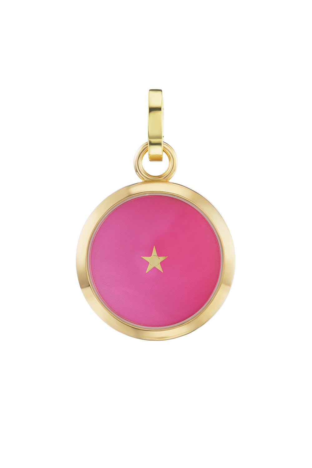 ANNA MACCIERI ROSSI-Hot Pink Carpe Diem Pendant-YELLOW GOLD