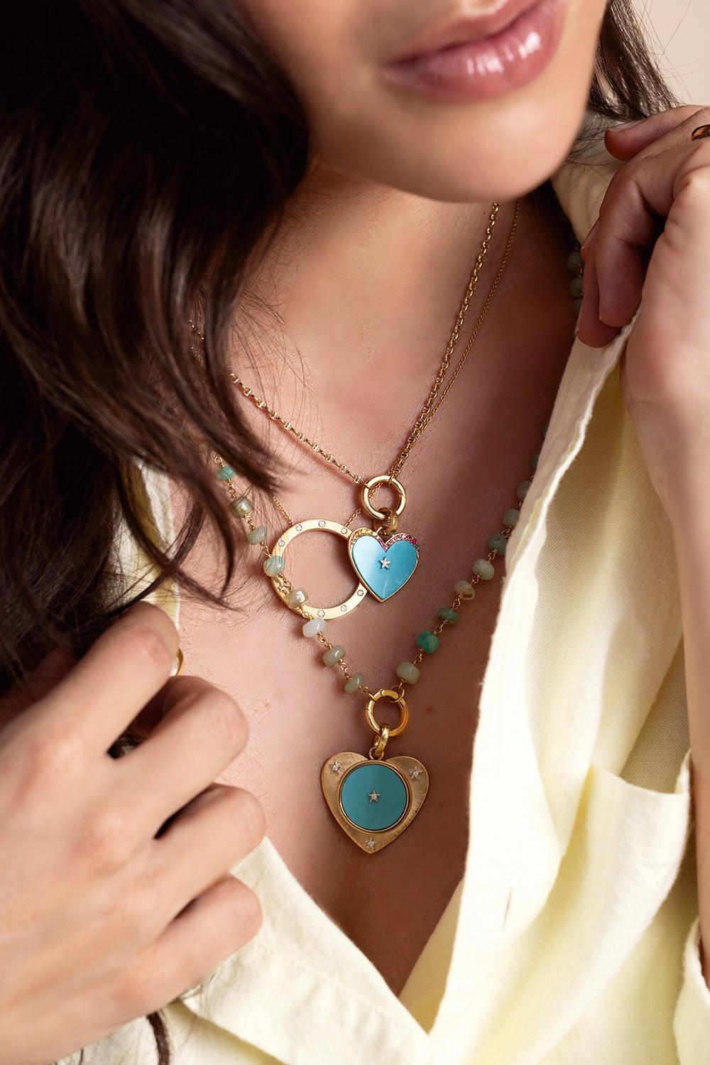 ANNA MACCIERI ROSSI-Ora Heart Charm-YELLOW GOLD