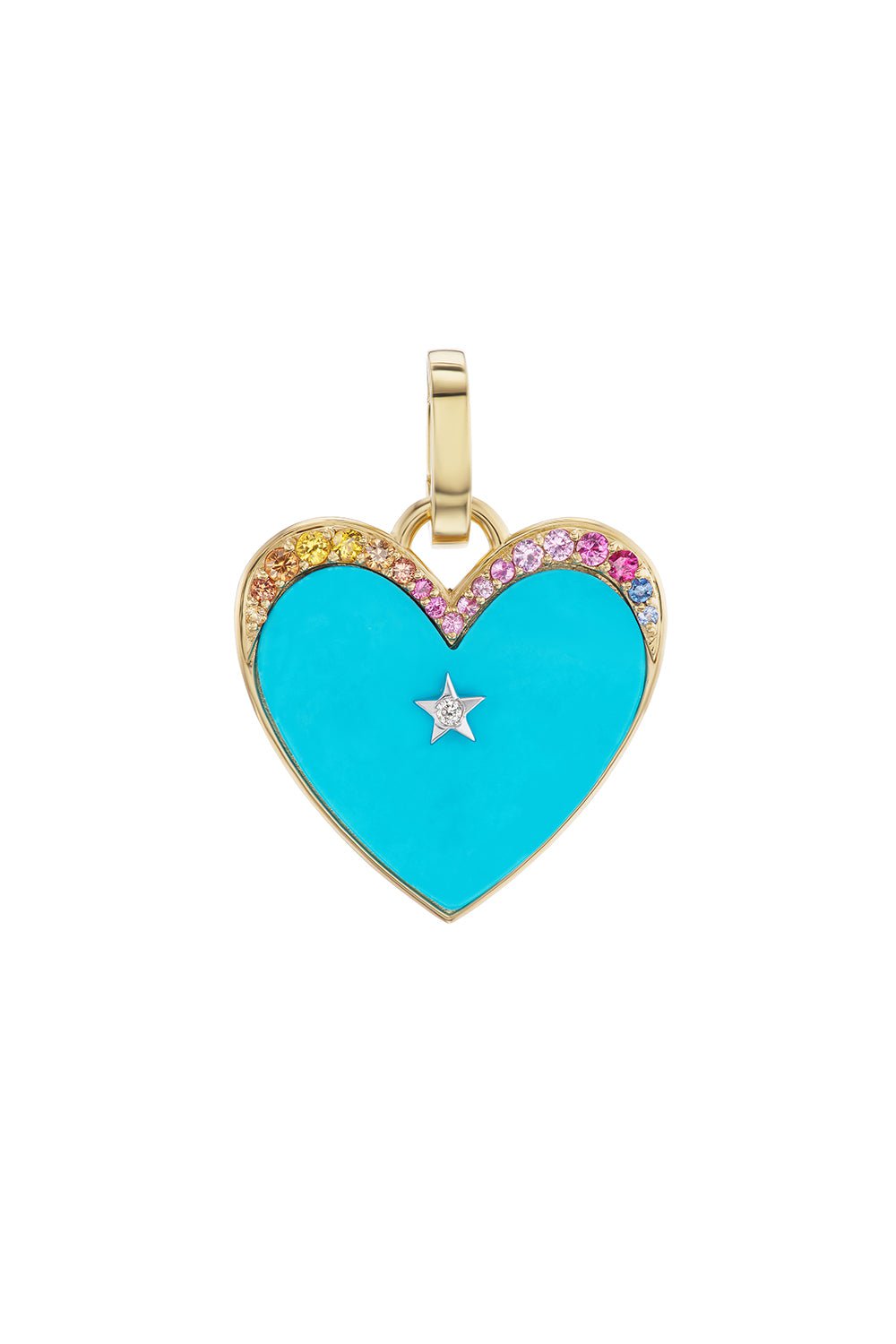 ANNA MACCIERI ROSSI-Ora Heart Charm-YELLOW GOLD