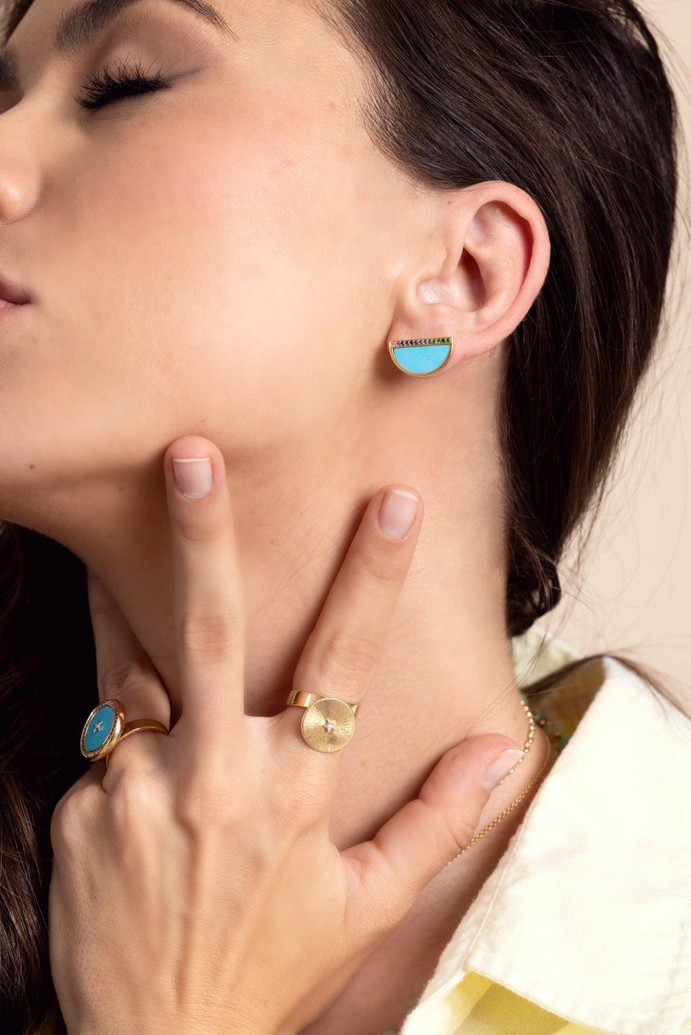 ANNA MACCIERI ROSSI-Ora Star Disk Ring-YELLOW GOLD