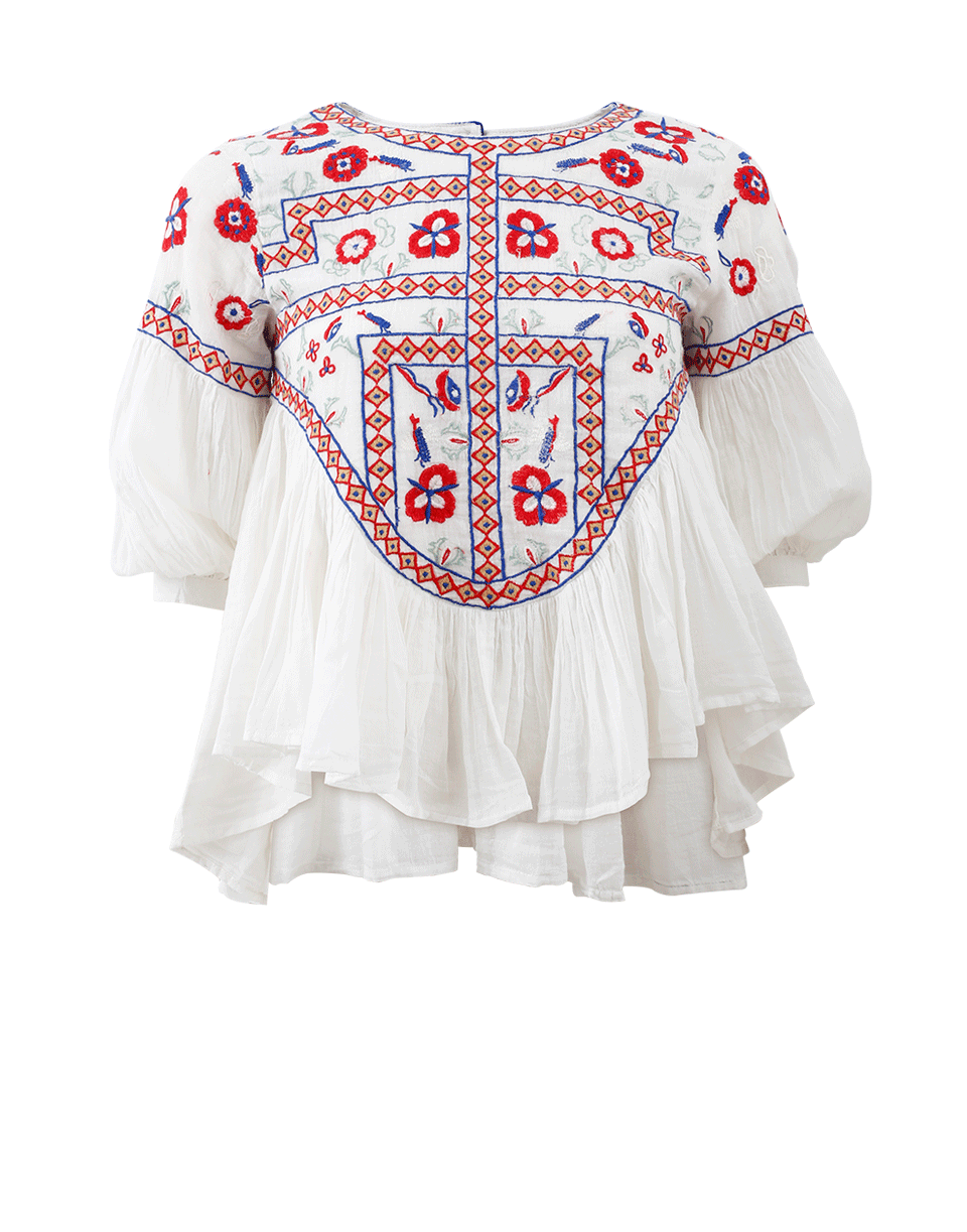 ANTIK BATIK-Floral Embroidered Top-