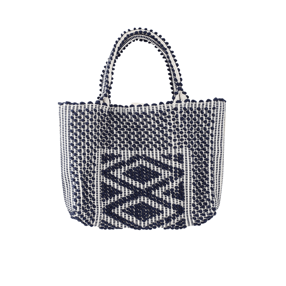ANTONELLO-Liscia Rombi Diamond Tote-BLUE