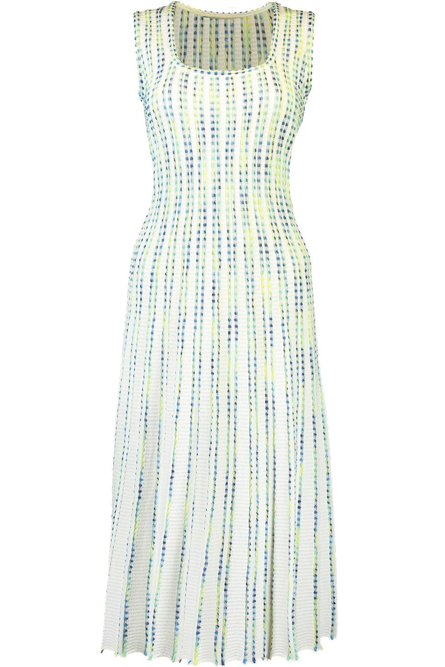 ANTONINO VALENTI-Sara Sleeveless Dress - White Green-