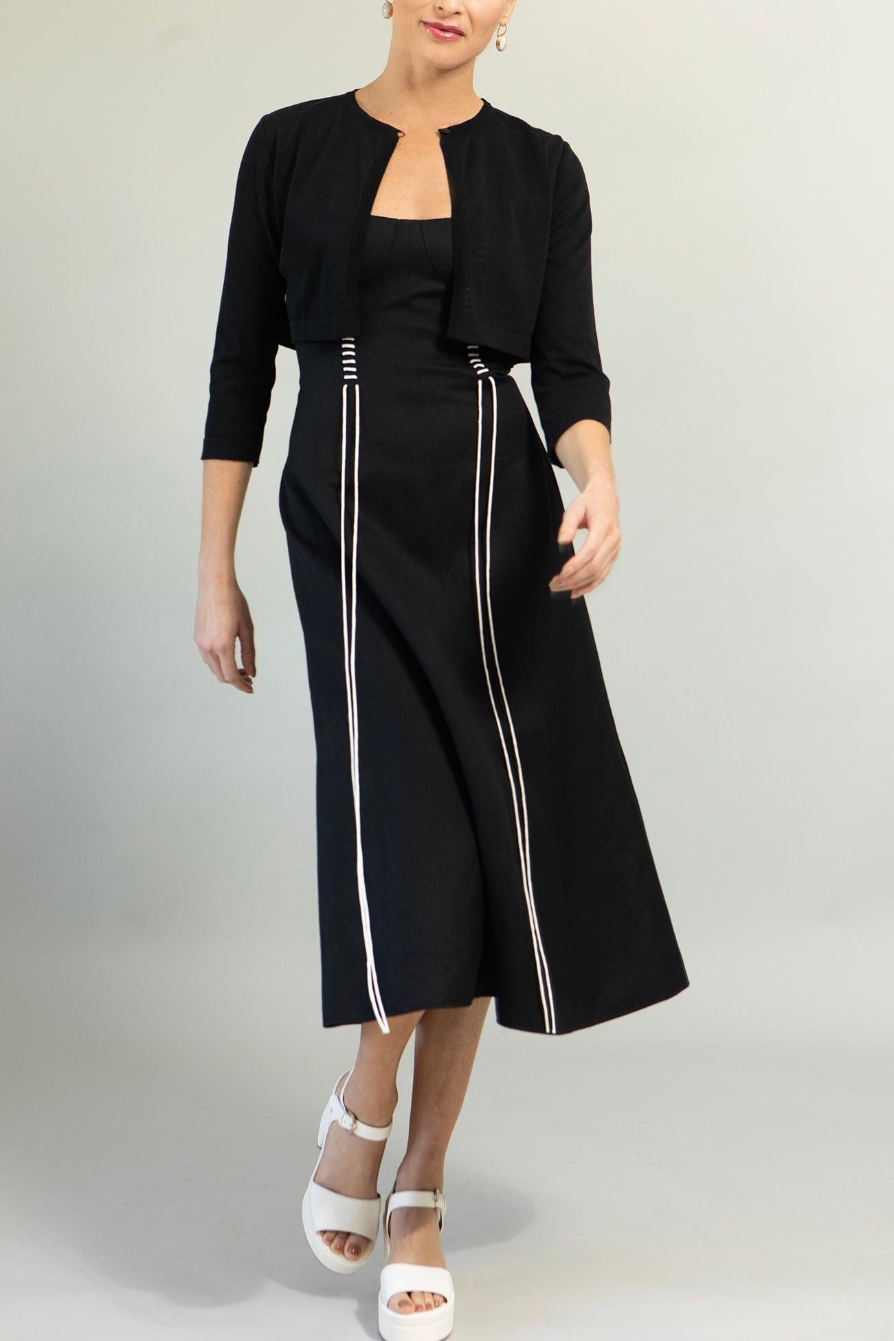 ANTONINO VALENTI-Noir Cardigan - Black-