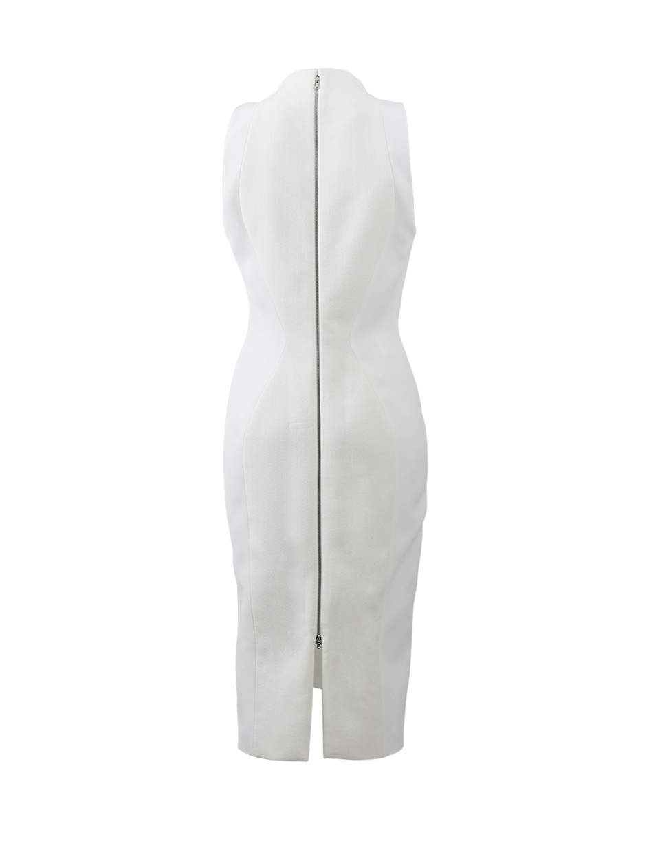 ANTONIO BERARDI-Button And Lace Dress-WHITE