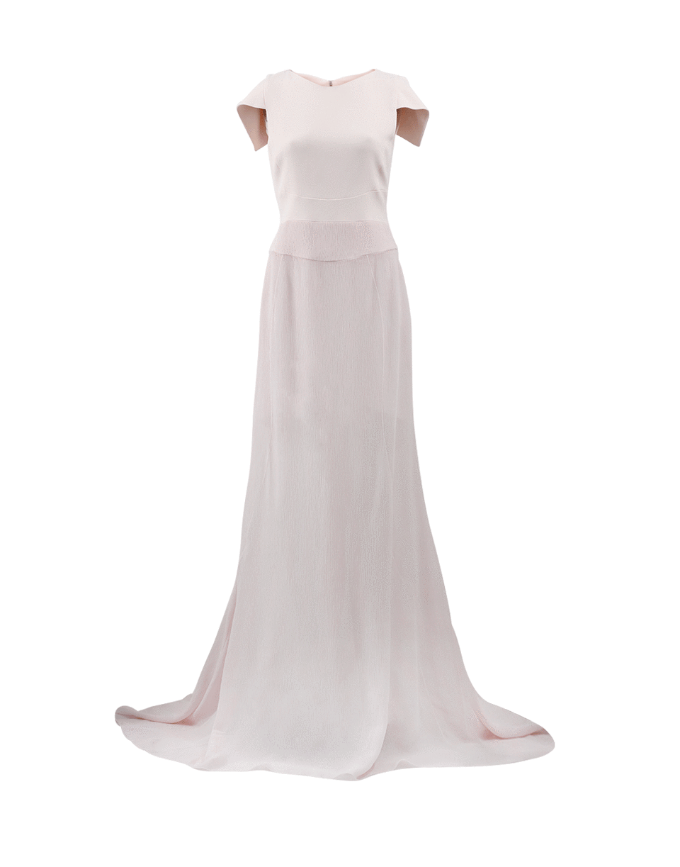 ANTONIO BERARDI-Mix Fabric Gown-BLUSH