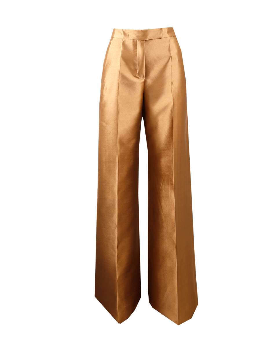 ANTONIO BERARDI-Shantung Wide Leg Pant-HAZELNUT