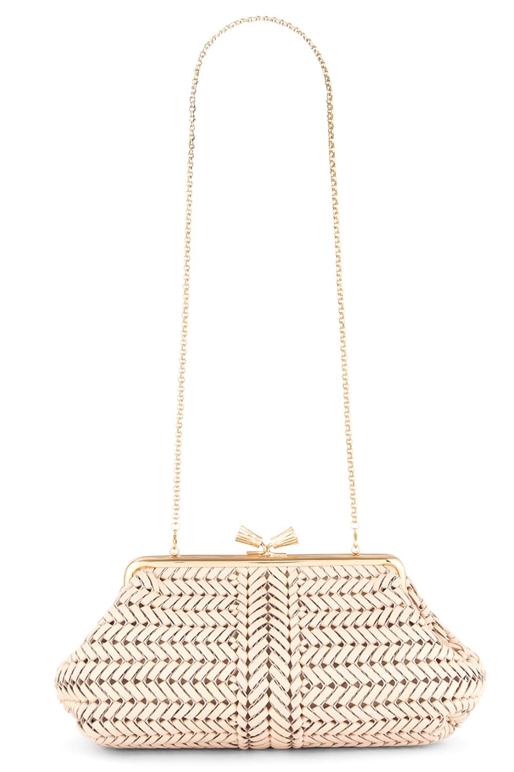 ANYA HINDMARCH-Maud Tassel Clutch - Cold Cream-COLDCREA