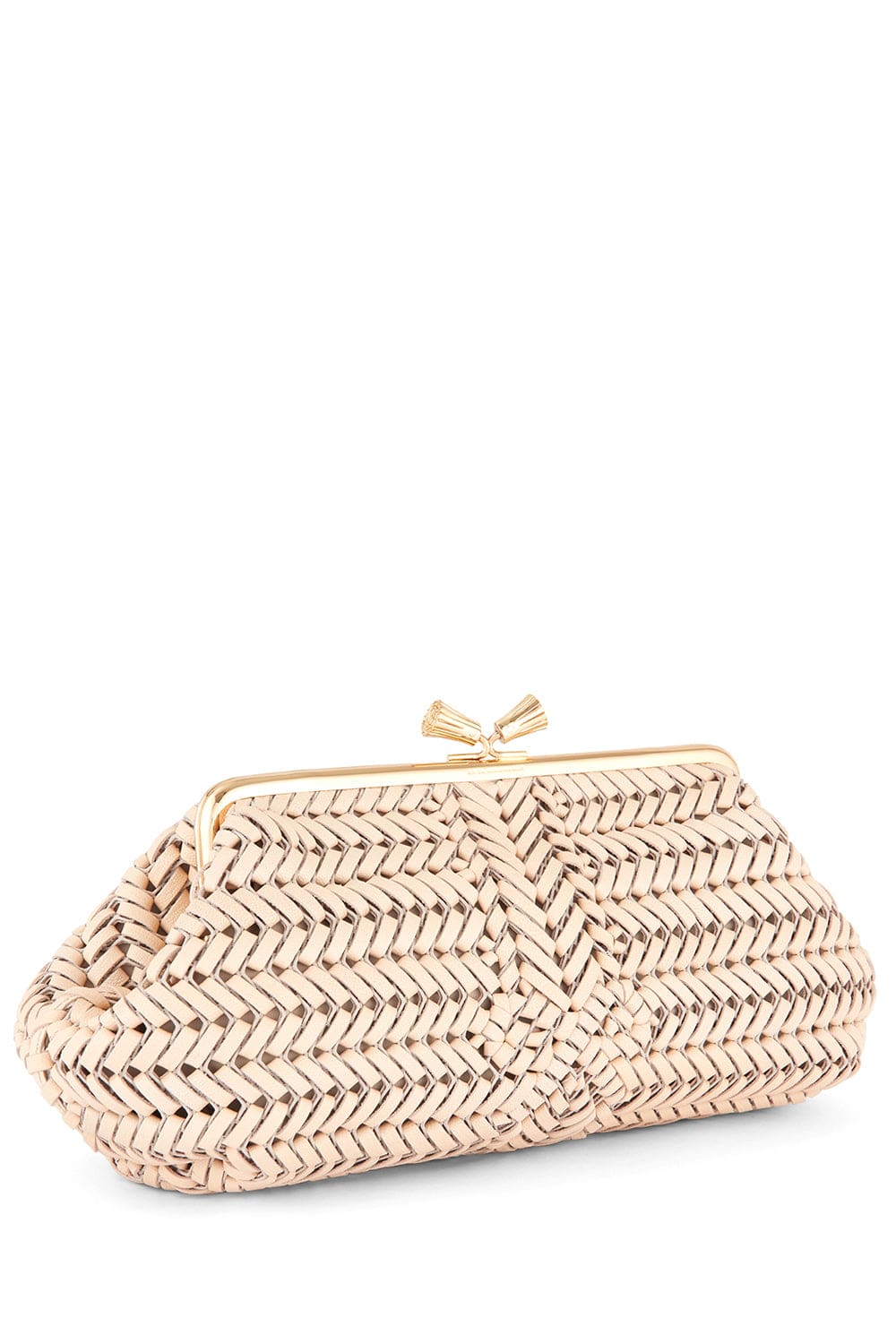 ANYA HINDMARCH-Maud Tassel Clutch - Cold Cream-COLDCREA