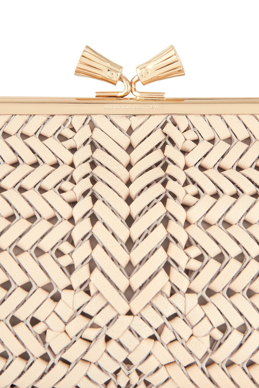 ANYA HINDMARCH-Maud Tassel Clutch - Cold Cream-COLDCREA