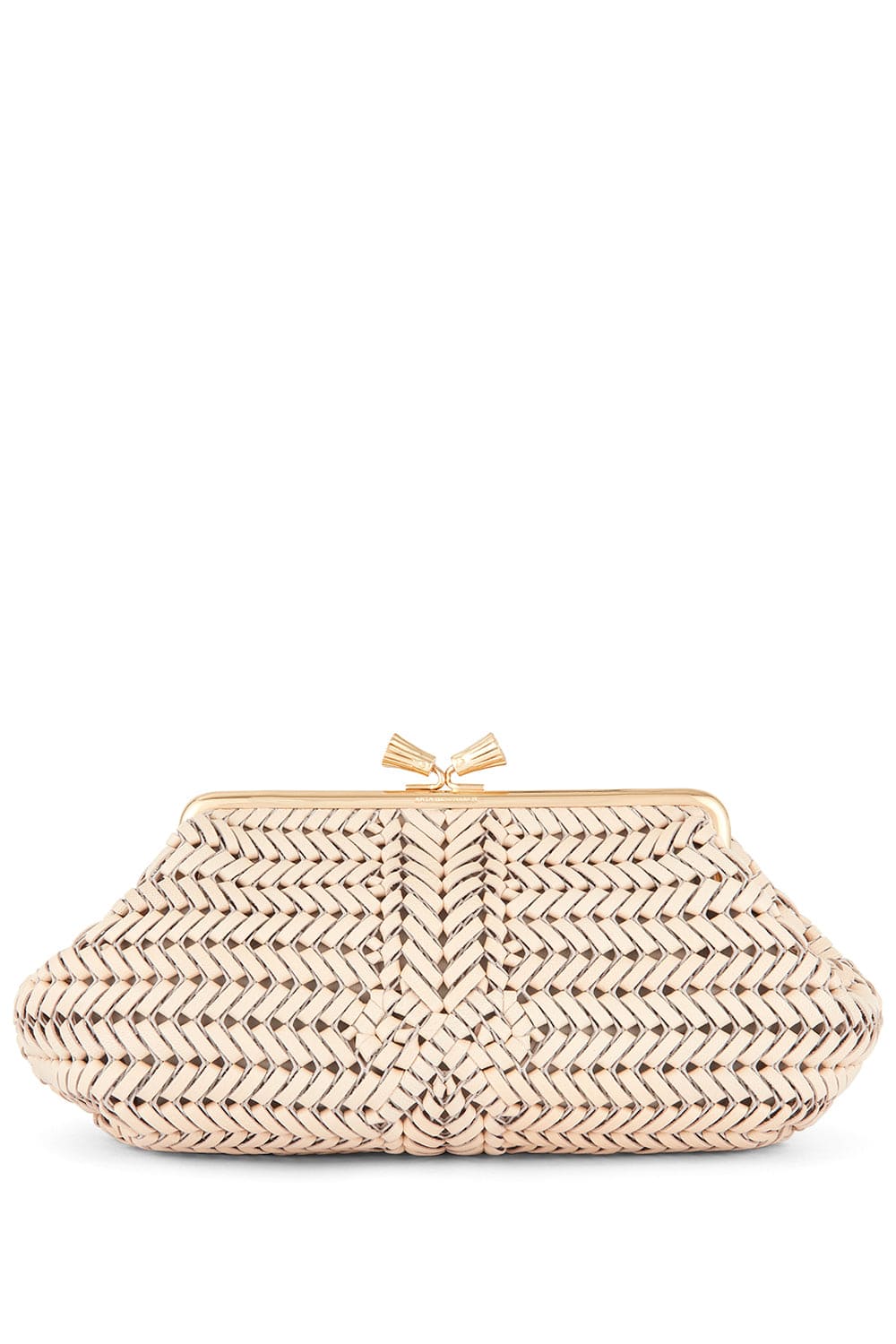 ANYA HINDMARCH-Maud Tassel Clutch - Cold Cream-COLDCREA