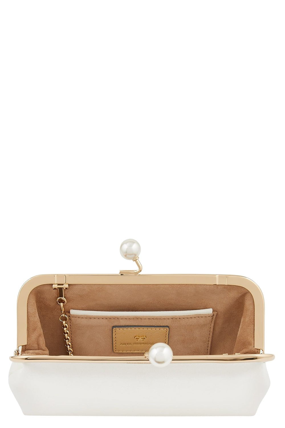ANYA HINDMARCH-Maud Pearl Clutch - Chalk-IVORY