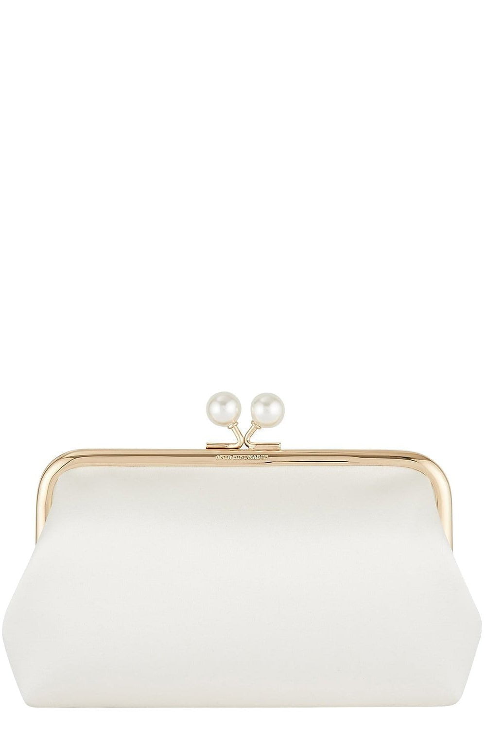 ANYA HINDMARCH-Maud Pearl Clutch - Chalk-IVORY