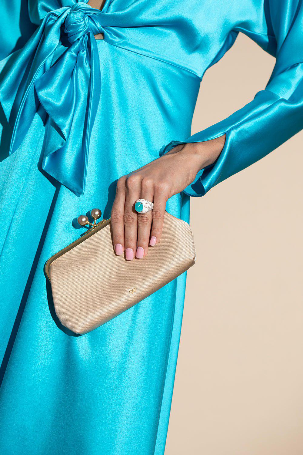 ANYA HINDMARCH-Maud Pearls Clutch - Poricini-PORCINI