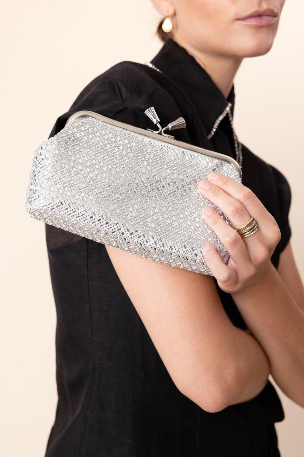 Maud Tassel Clutch - Silver Crystal | ANYA HINDMARCH – Marissa