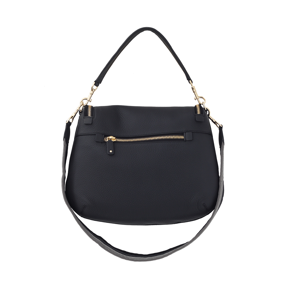 ANYA HINDMARCH-Maxi Zip Satchel-BLACK