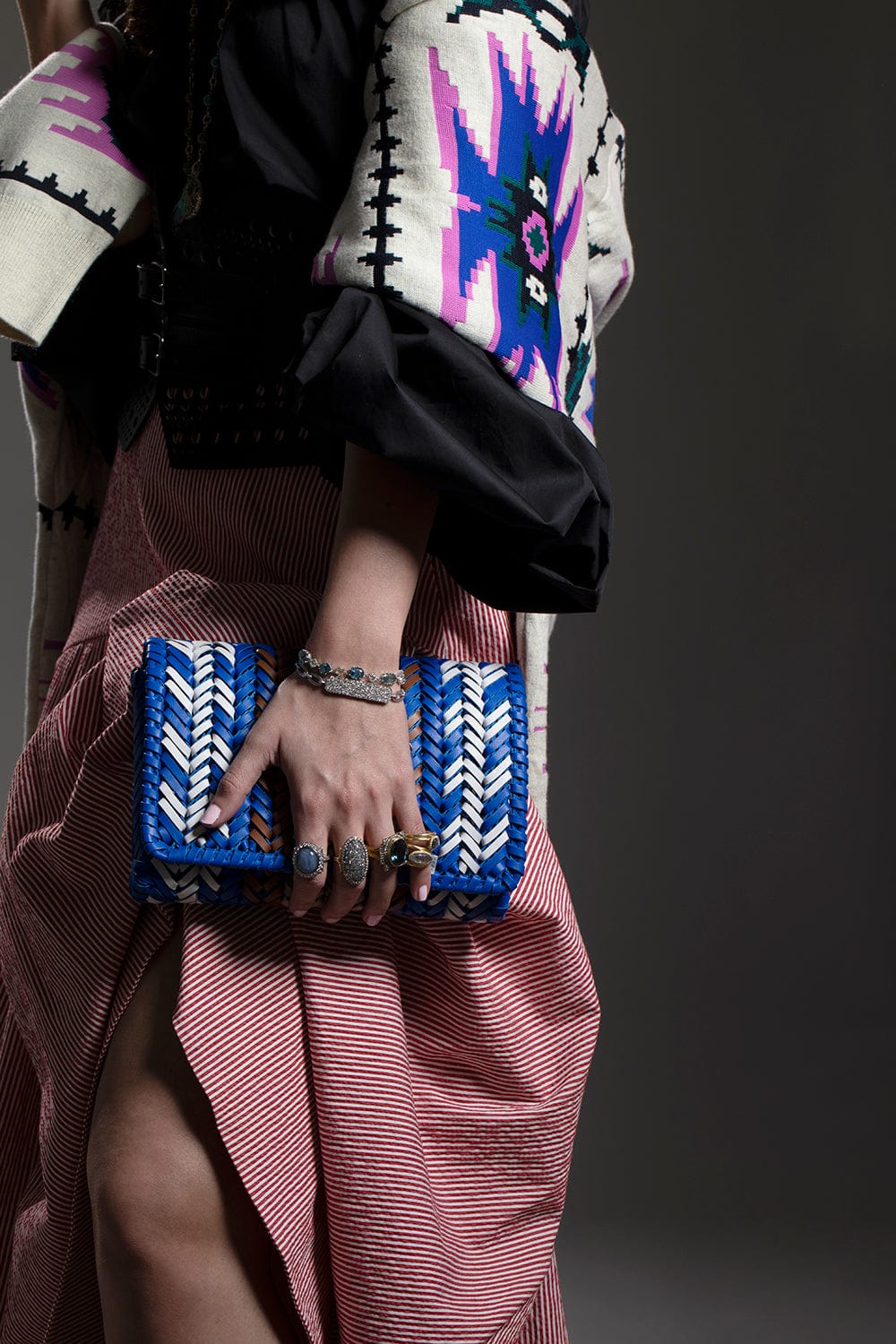 ANYA HINDMARCH-Neeson Zig Zag Crossbody Bag - Electric Blue-ELECBLUE