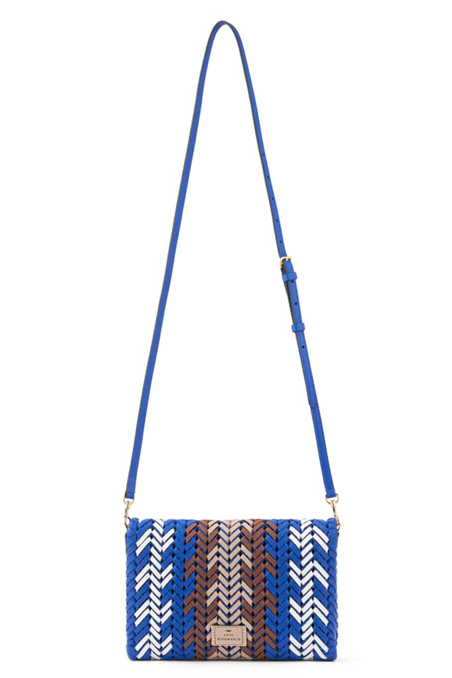 ANYA HINDMARCH-Neeson Zig Zag Crossbody Bag - Electric Blue-ELECBLUE