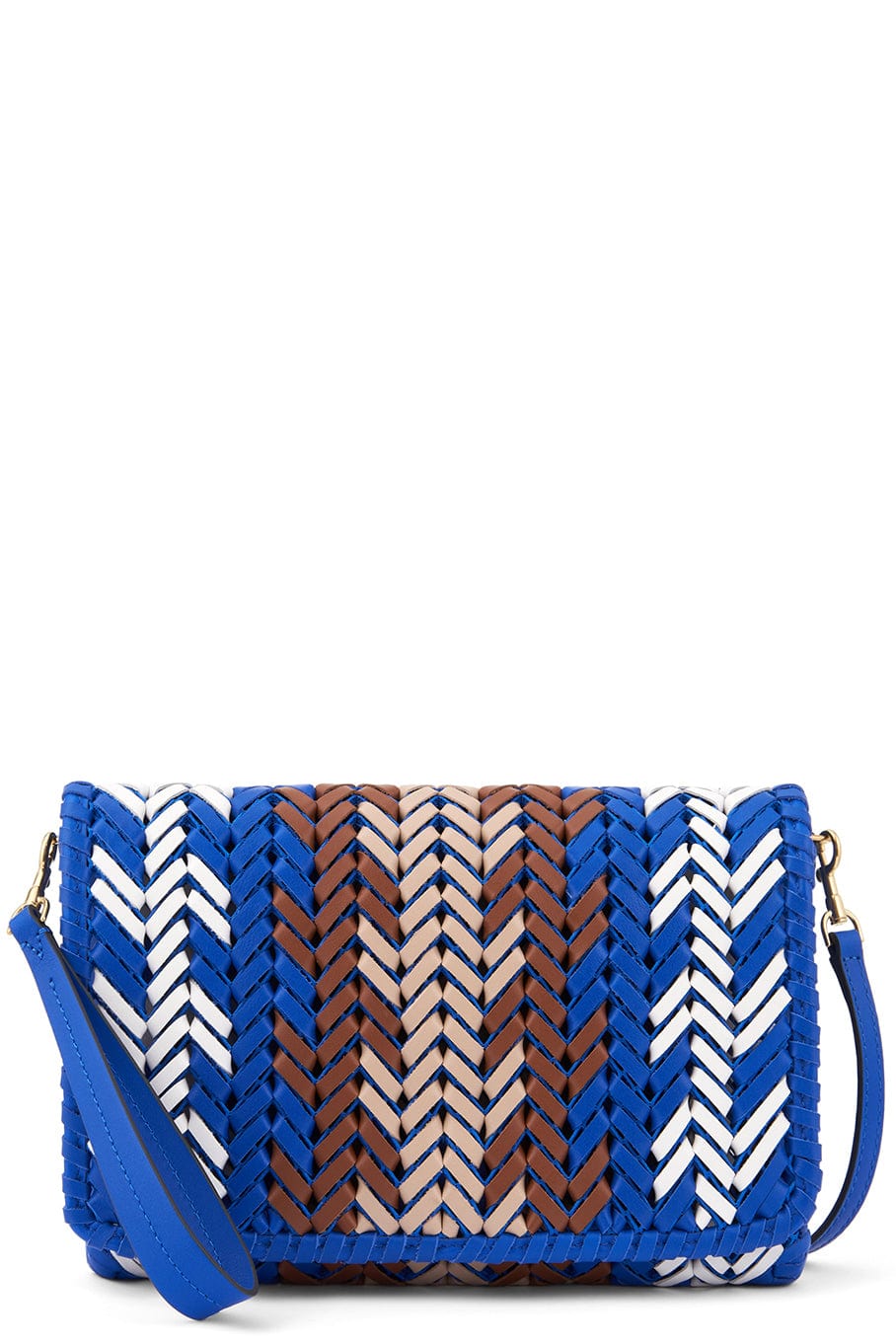 ANYA HINDMARCH-Neeson Zig Zag Crossbody Bag - Electric Blue-ELECBLUE